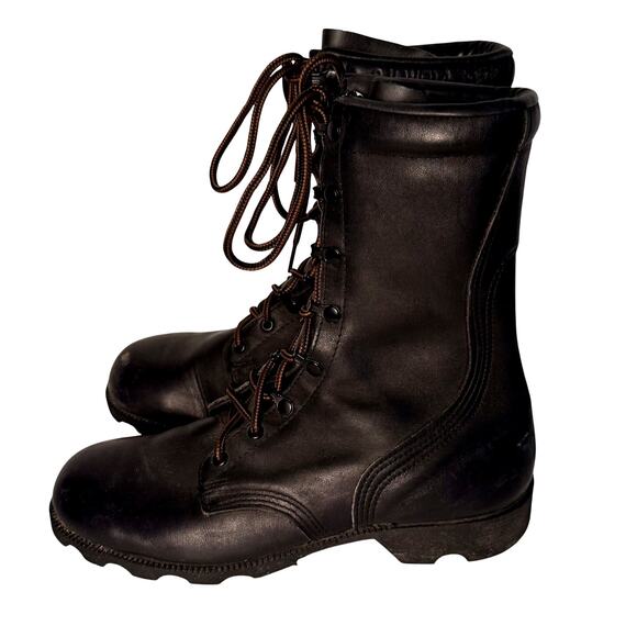 VTG 90s Ro Search Military Combat Boots Mens 8.5 W Black Leather Steel Toe - Picture 5 of 8